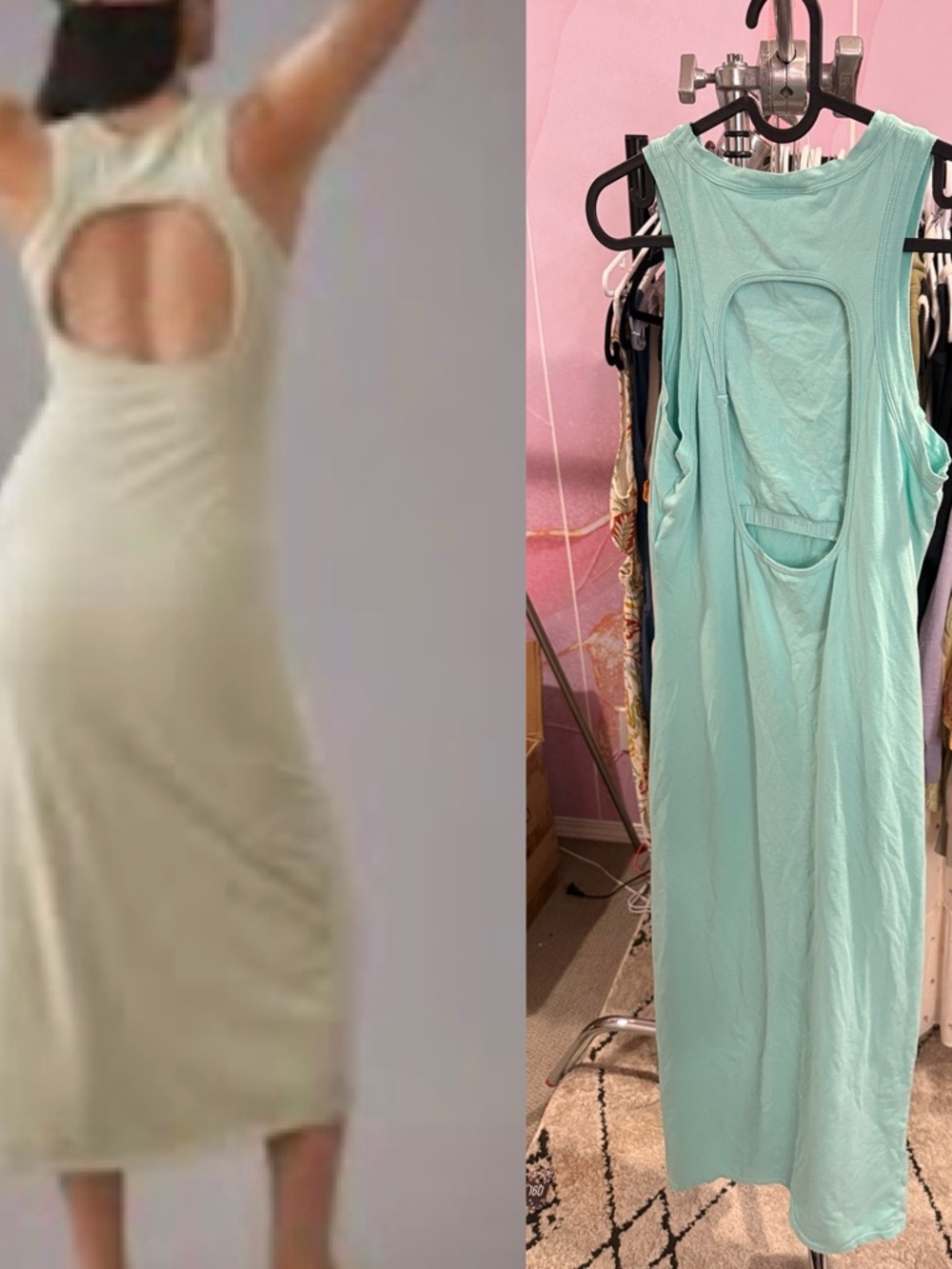 L space for anthropologie Sleeveless Mint Green Maxi Dress m